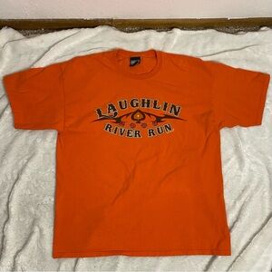 Laughlin River Run 2006 Graphic T-Shirt Size XL Orange Short Sleeve